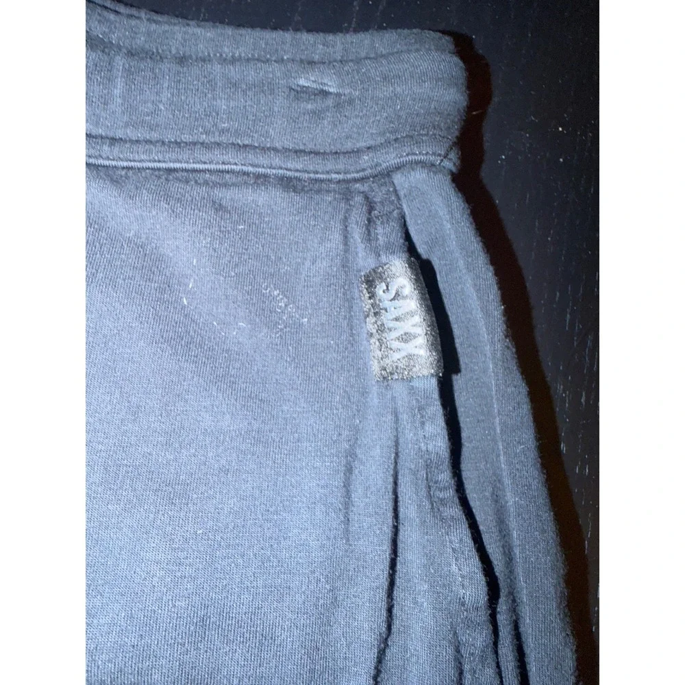 Saxx Lounge Pants Black Snooze Modal Blend Drawstring Jogger Sleepwear Mens S
